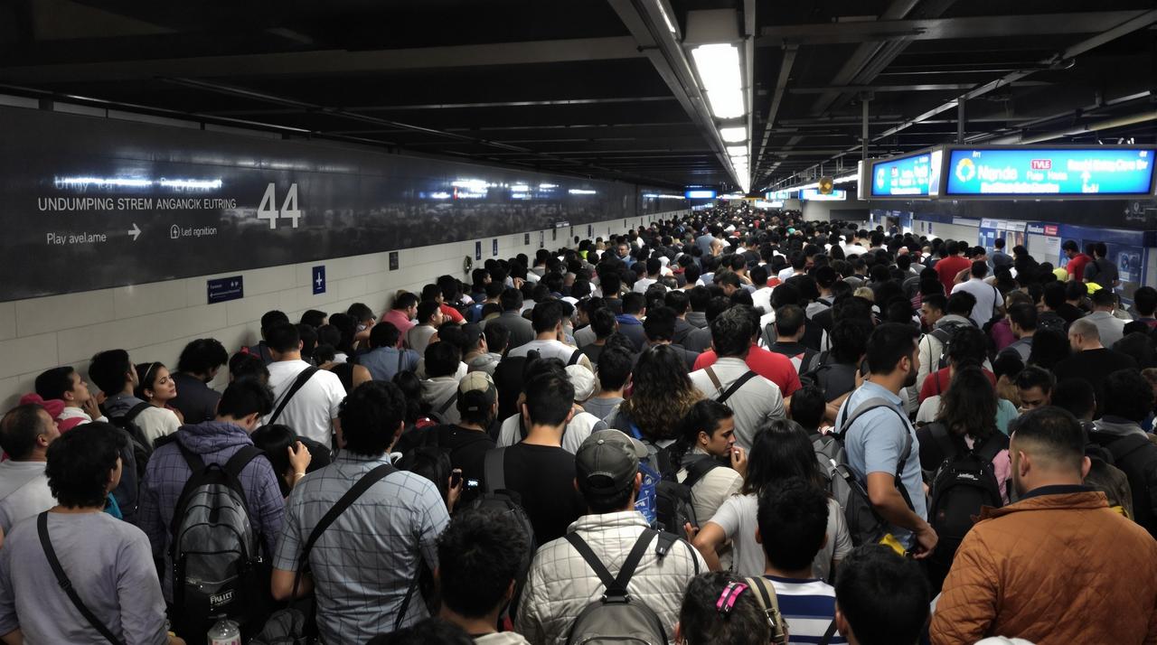 某城市地铁站突发大规模停运，数万乘客被困站内超两小时
